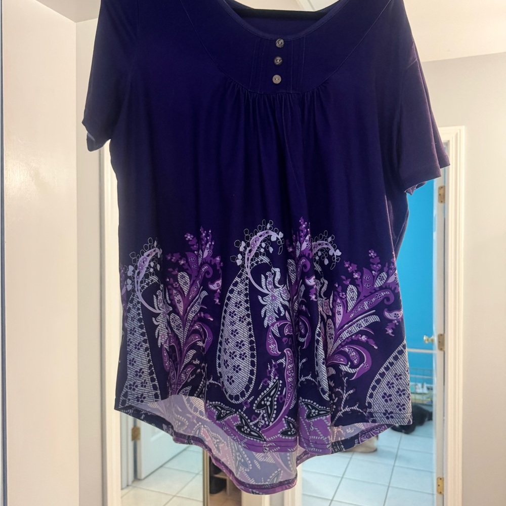 Amazon Purple Paisley Blouse